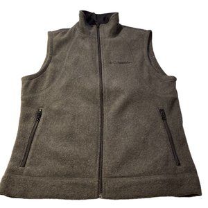 Women's Gray Fleece Vest by Columbia, Size S